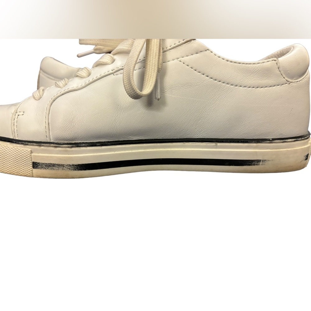 Kenneth Cole New York Women’s White Leather Kam Stripe Lace Up‎ Sneakers Size 7 - Picture 6 of 7
